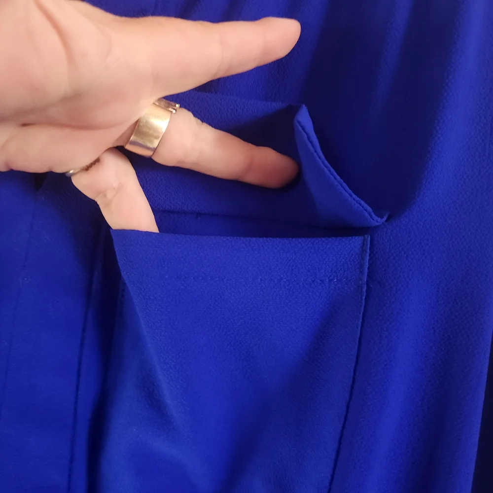 Monteaux Royal Blue Shirt Dress - Picture 4 of 7